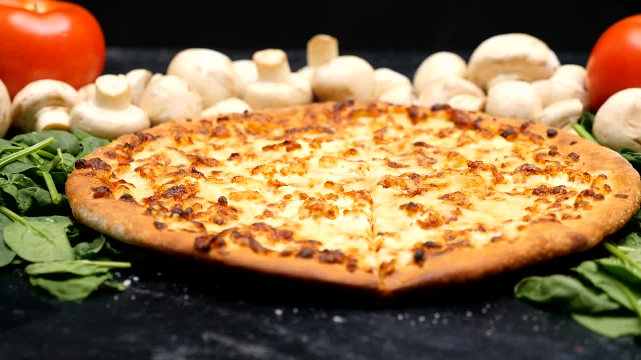 Free Stock Video Vegetarian Pizza On A Table Live Wallpaper