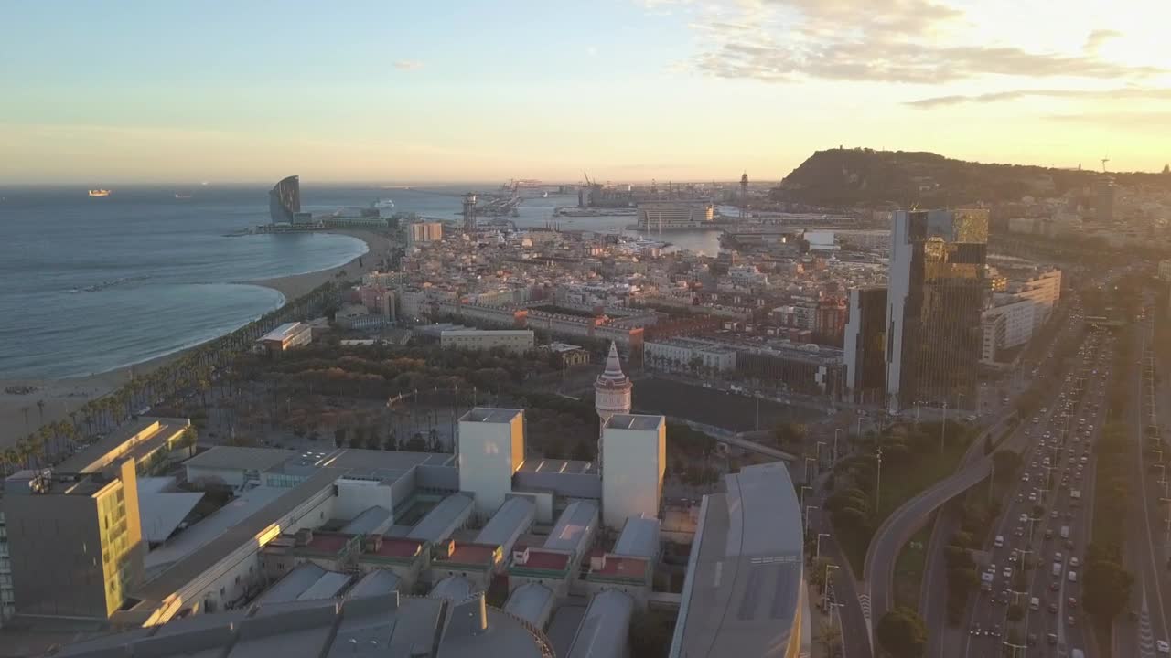 Free Stock Video Urbanization On The Coasts Of Barcelona Live Wallpaper