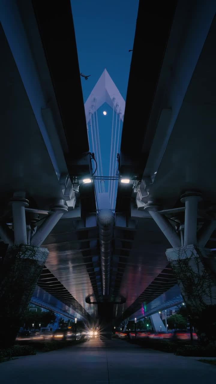 Free Stock Video Under A Peripheral Road With Two Avenues On The Sides Live Wallpaper