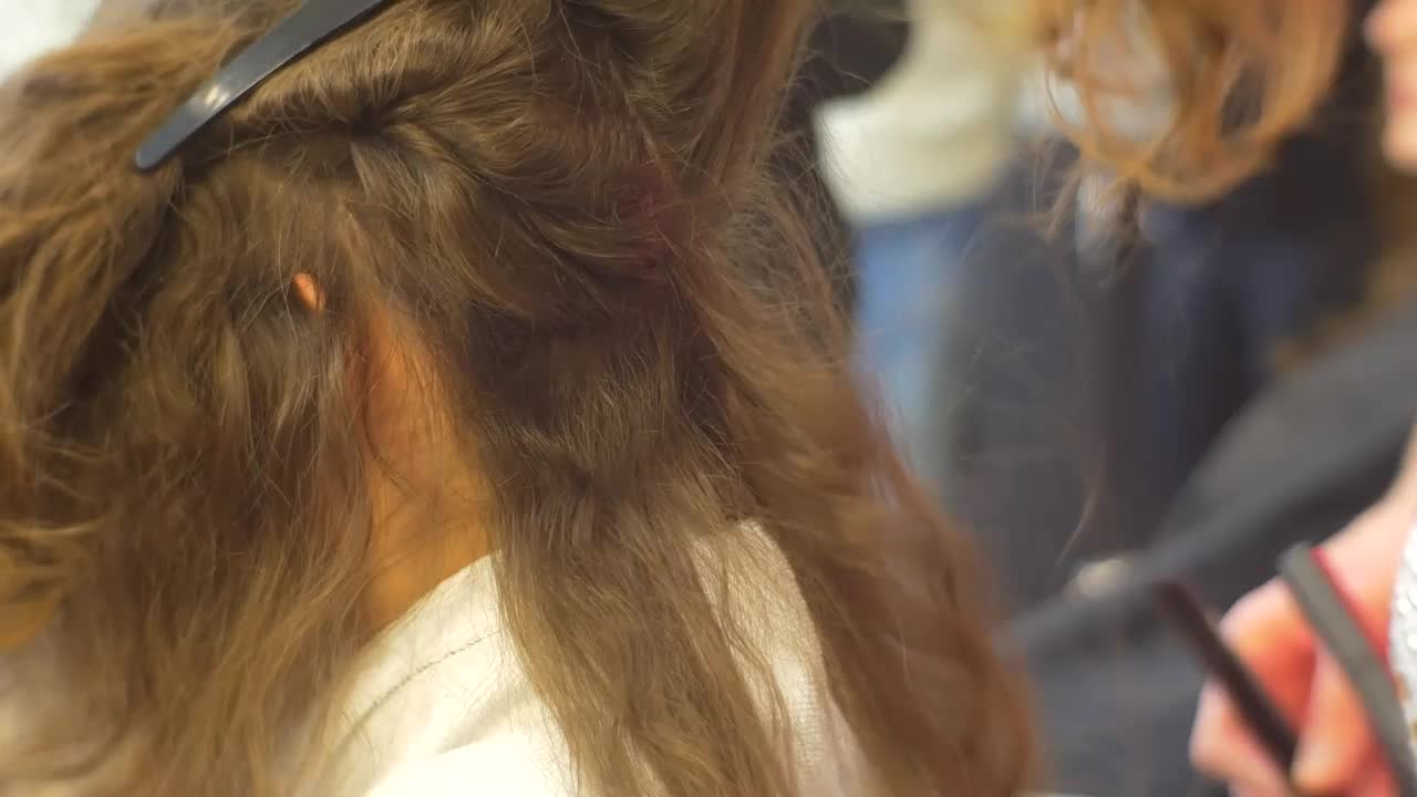 Free Stock Video Two Women Combing A Womans Blonde Hair Live Wallpaper