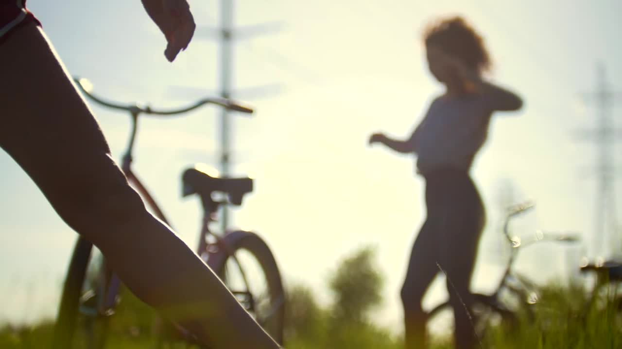 Free Stock Video Two Girls Stretching During A Bike Ride Live Wallpaper