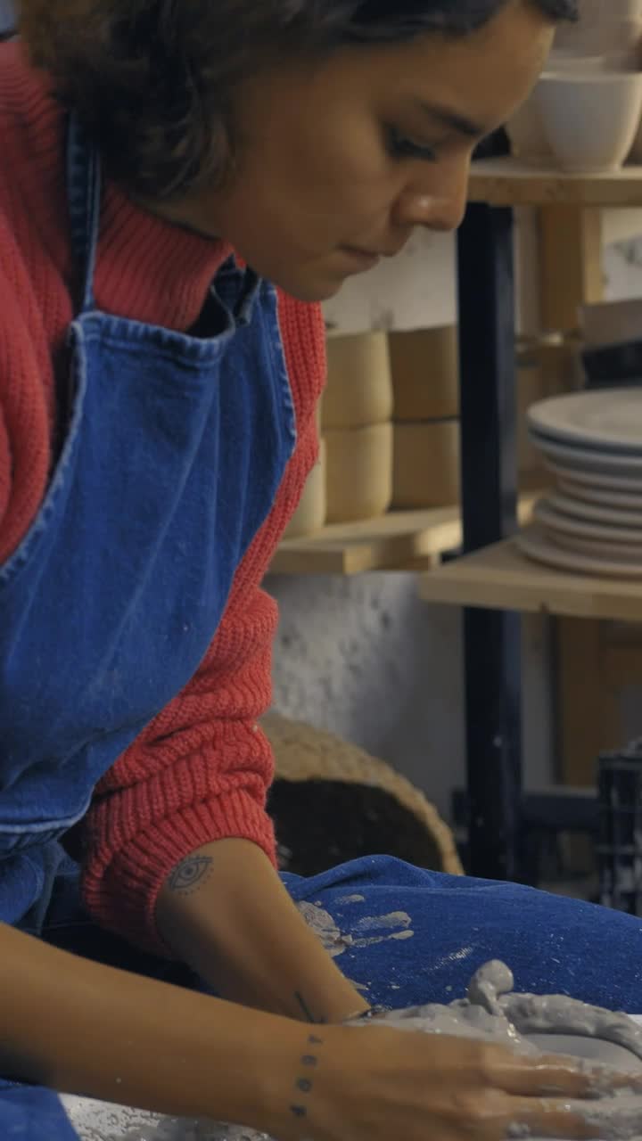 Free Stock Video Two Girls In A Pottery Workshop Making Clay Vases Live Wallpaper