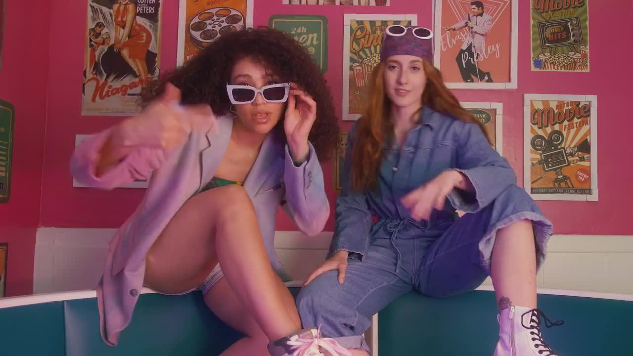 Free Stock Video Two Girls Having Fun In A Retro Restaurant Live Wallpaper