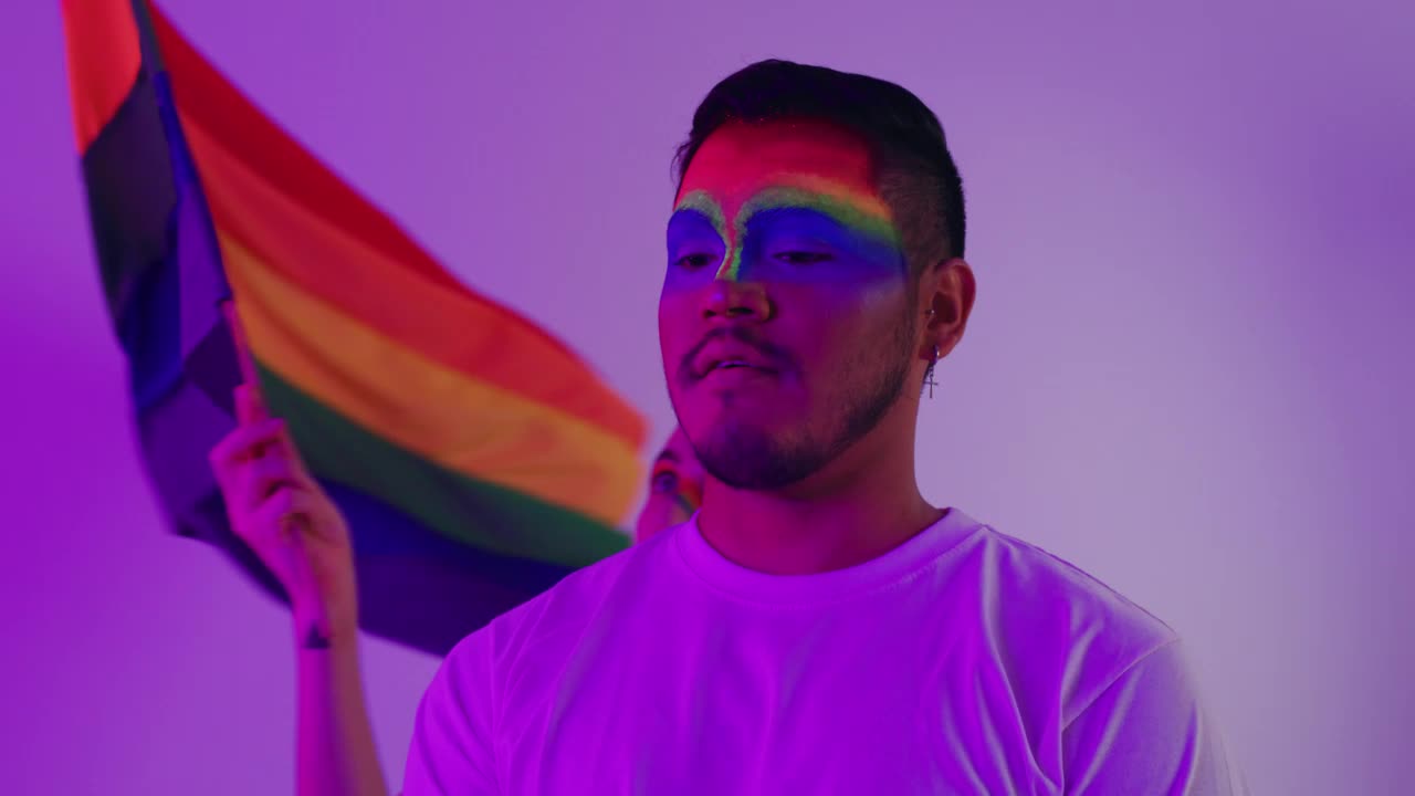 Free Stock Video Two Gay Men Waving The Lgbt Pride Flag Live Wallpaper