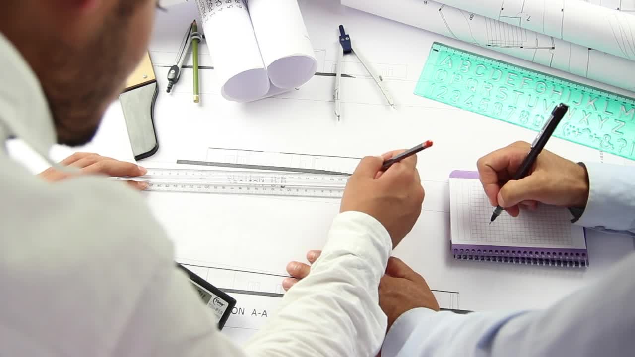 Free Stock Video Two Architects Working With Planes Live Wallpaper