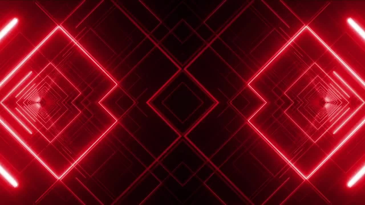 Free Stock Video Tunnels Made Of Forms With Lines Of Red Light Live Wallpaper