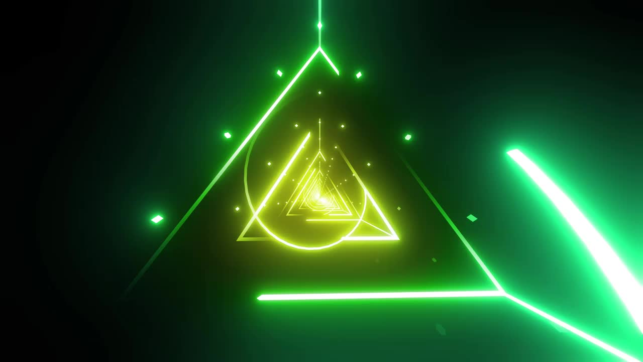 Free Stock Video Tunnel With Spiral Lines And Triangles In Green Live Wallpaper
