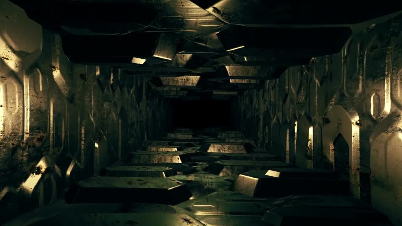 Free Stock Video Tunnel With Metal Hexagonal Shapes D Render Live Wallpaper