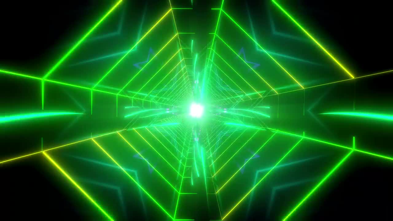Free Stock Video Tunnel With Light Green Color Lines Walls Live Wallpaper
