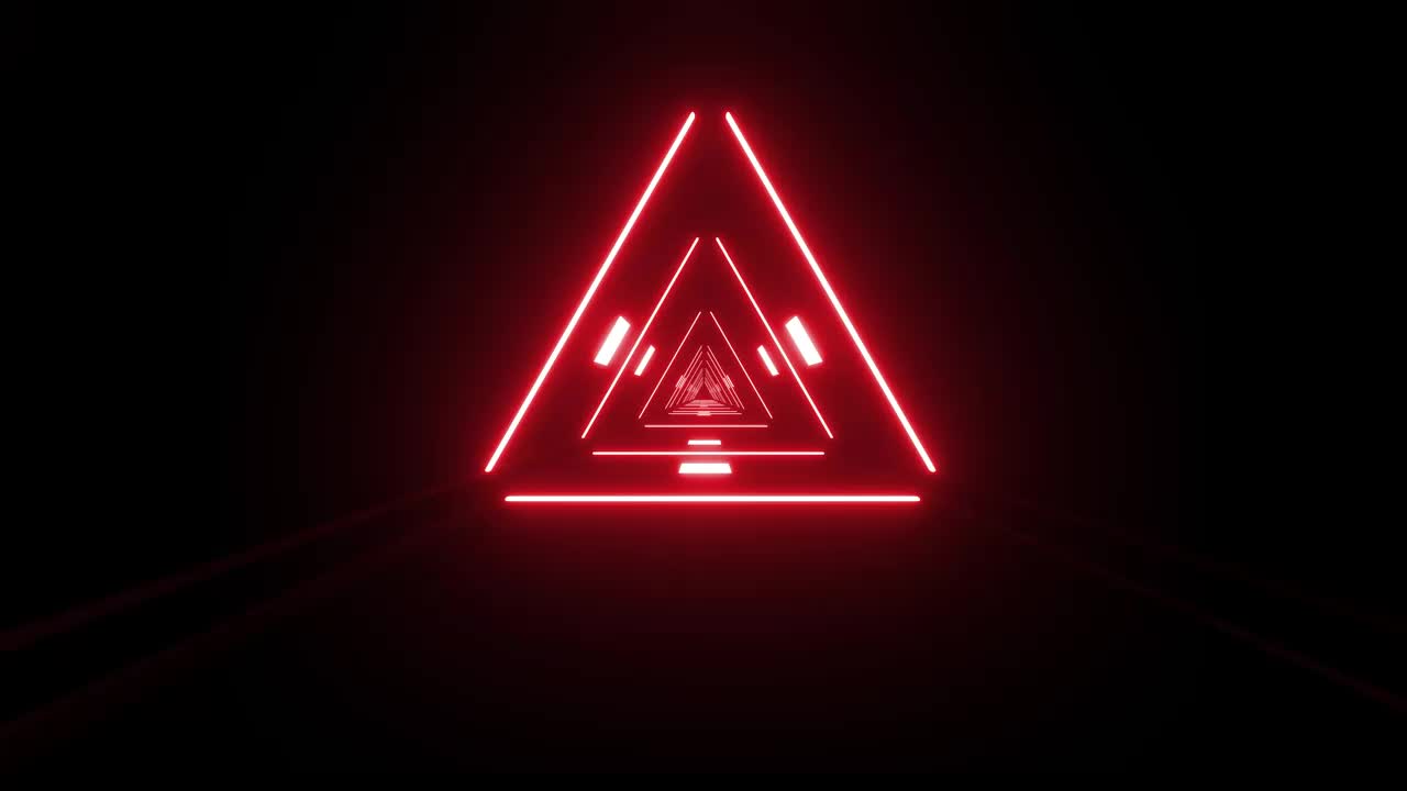 Free Stock Video Tunnel Of Triangles Of Blinking Red Light Live Wallpaper