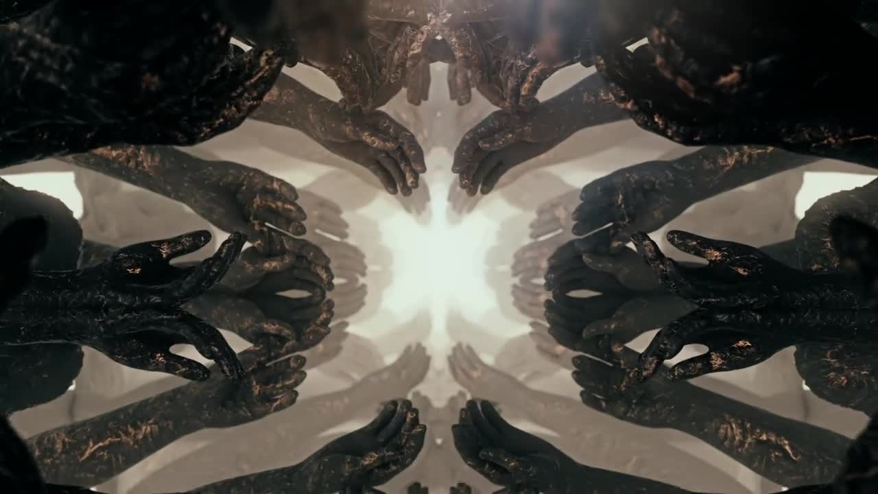 Free Stock Video Tunnel Of Stone Hands Statues Live Wallpaper