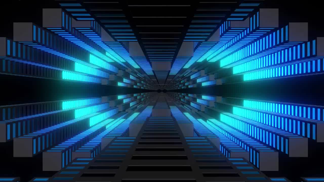 Free Stock Video Tunnel Of Light Bars In Blue Range In D Live Wallpaper