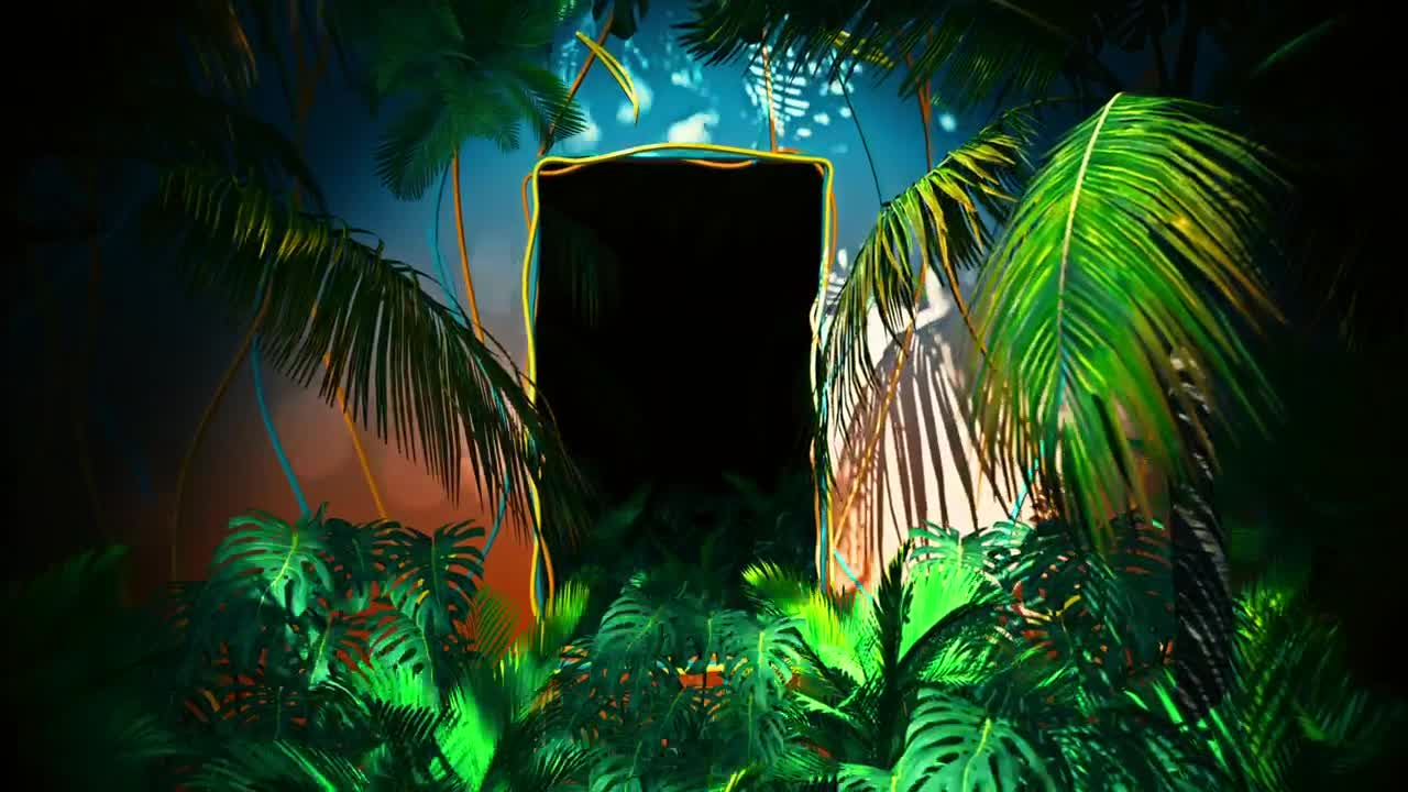 Free Stock Video Tropical Corridor Between Beach Plants Live Wallpaper