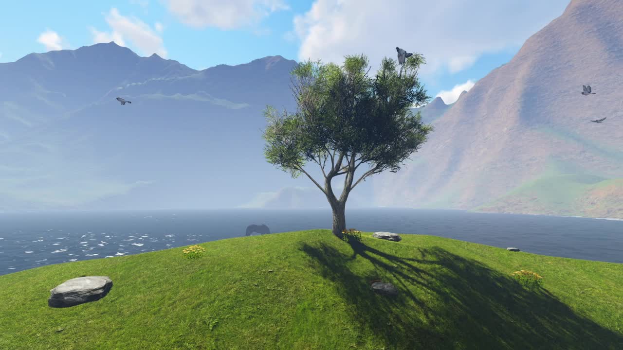 Free Stock Video Tree And Birds Near A Lake Live Wallpaper