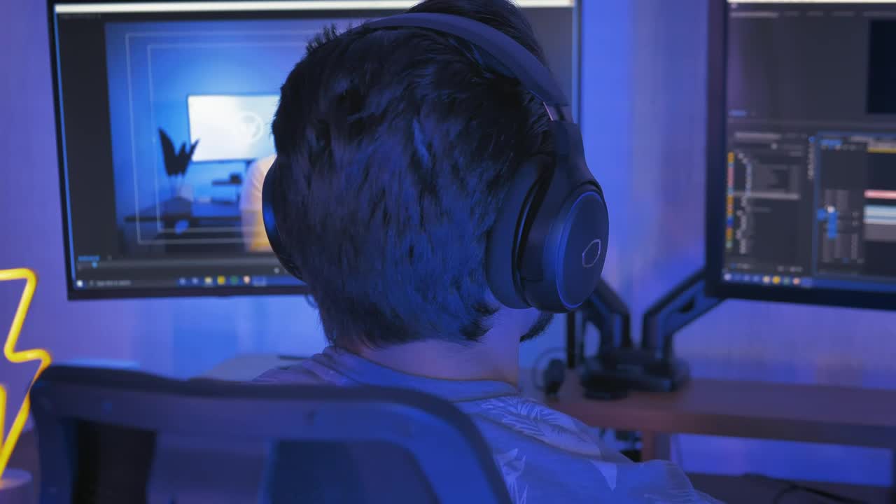 Free Stock Video Youtube Editing On A Workstation Live Wallpaper