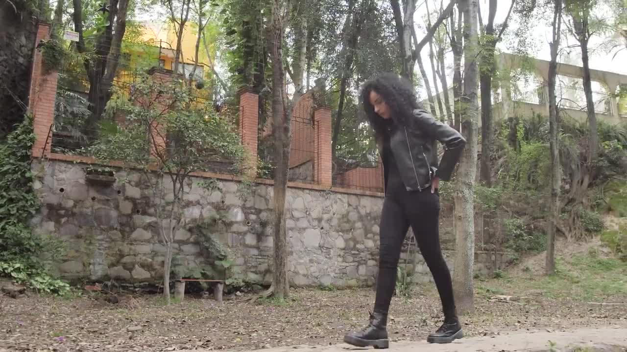 Free Stock Video Young Woman Walking Slowly Through Nature Live Wallpaper