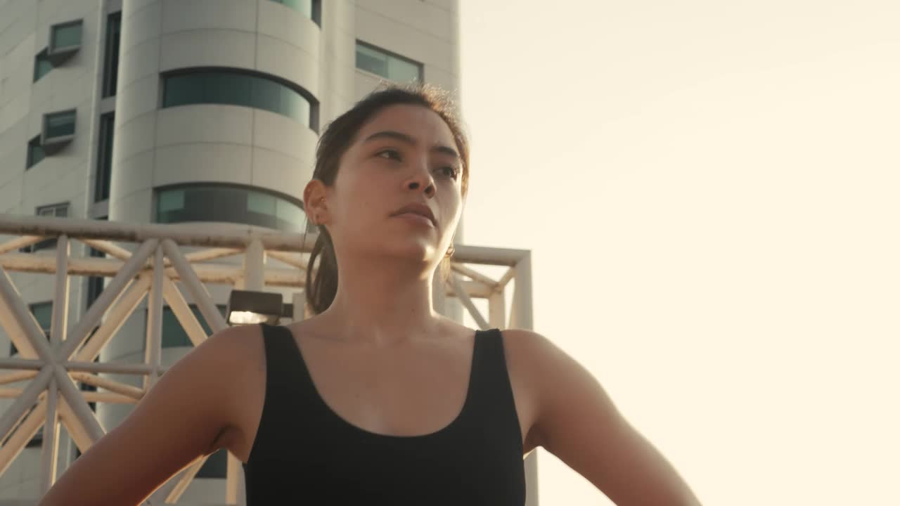 Free Stock Video Young Woman Walking Resting After Jogging Live Wallpaper