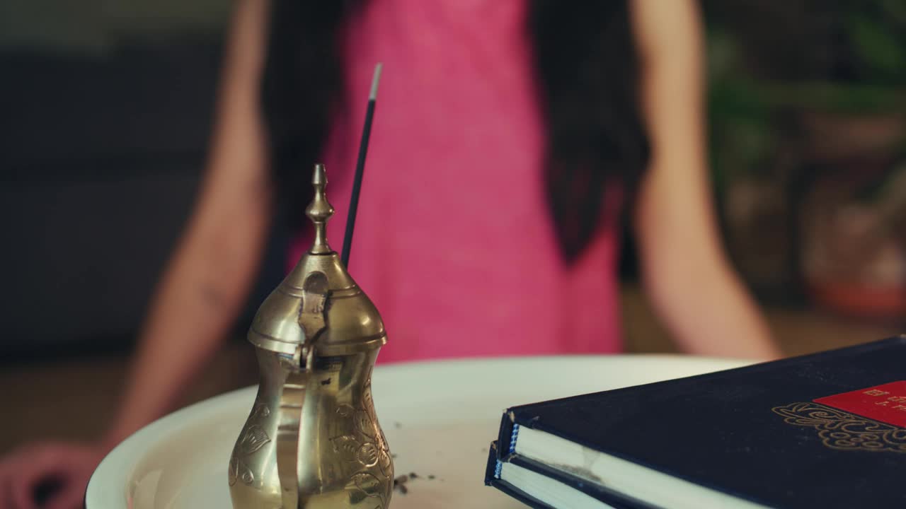 Free Stock Video Young Woman Meditating With Incense Live Wallpaper