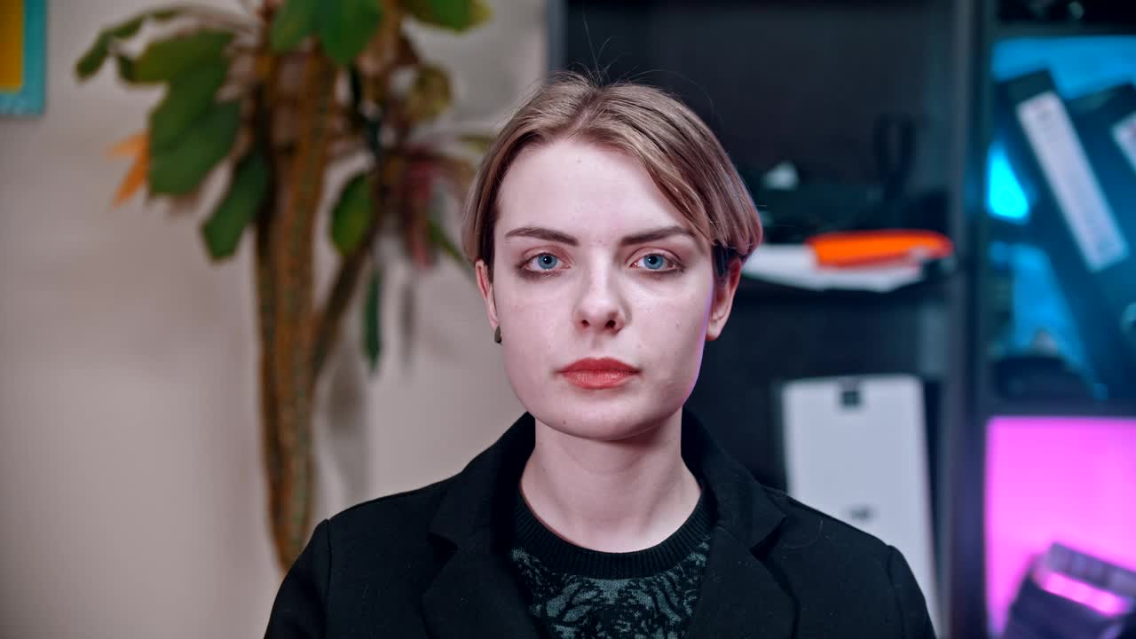 Free Stock Video Young Woman Making A Silence Or Secret Gesture Live Wallpaper