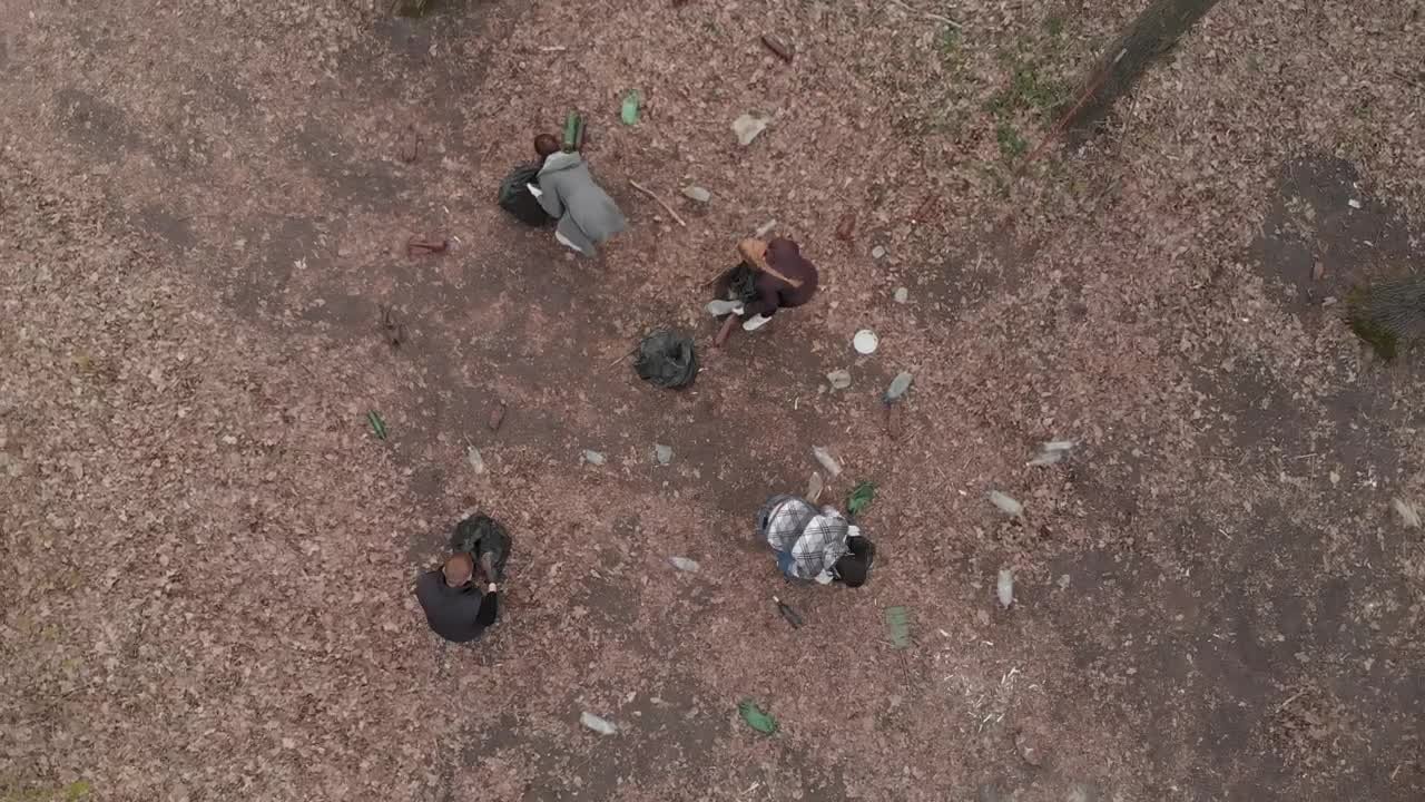 Free Stock Video Young Volunteers Recycling Garbage From The Forest Live Wallpaper