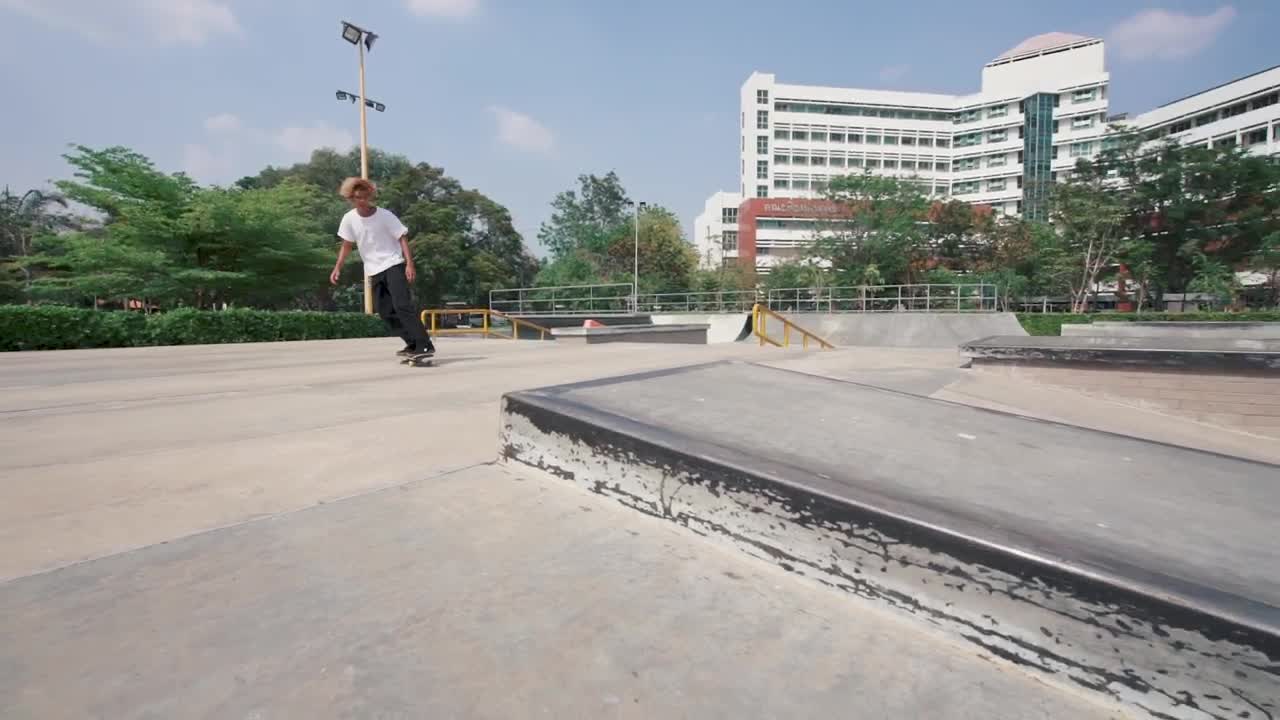 Free Stock Video Young Skateboarder Playing On The Ramps Of A Park Live Wallpaper
