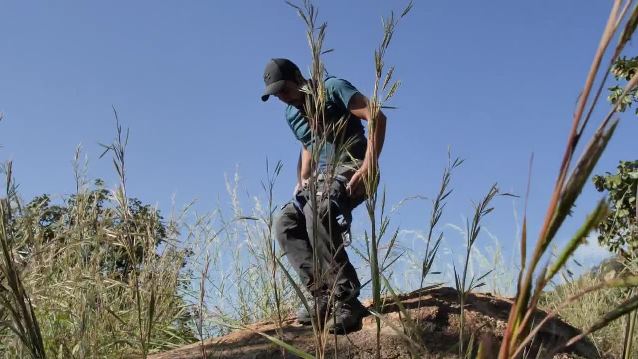 Free Stock Video Young Mountaineer Man Putting On A Harness In Nature Live Wallpaper