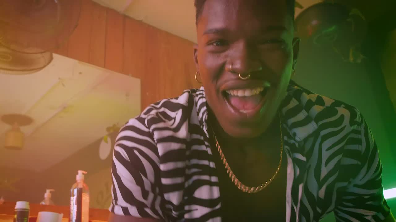 Free Stock Video Young Man Singing And Dancing In A Barbershop Live Wallpaper