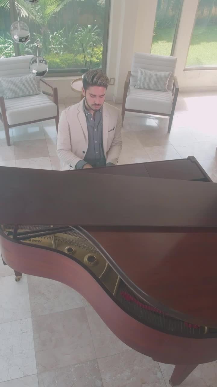Free Stock Video Young Man Playing The Piano In A Stylish Lobby Live Wallpaper