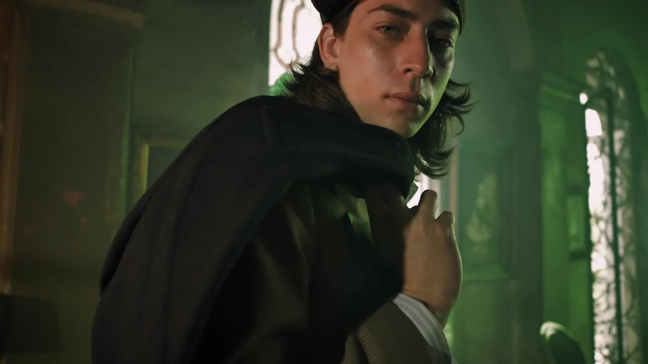 Free Stock Video Young Man Modeling Old Fashion Style Live Wallpaper