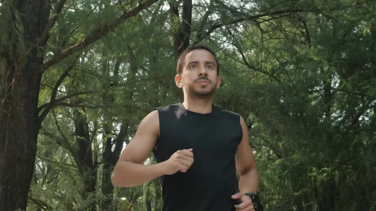 Free Stock Video Young Man Jogging In A Park With Many Trees Live Wallpaper
