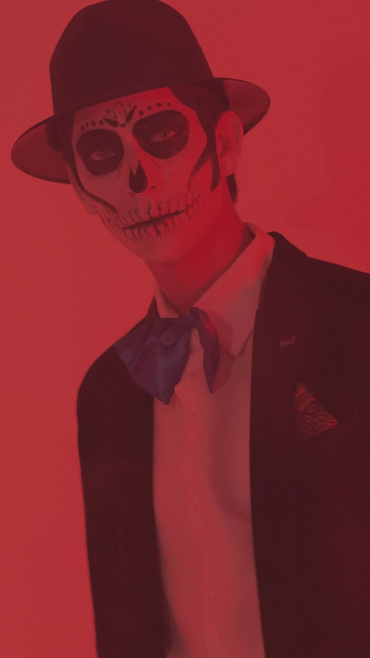 Free Stock Video Young Man In Catrin Costume Slowly Turns To Camera Live Wallpaper