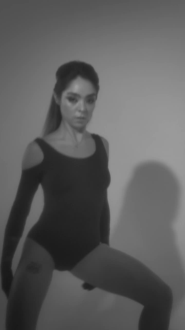 Free Stock Video Young Girl Dancing In A Black And White Shot Live Wallpaper