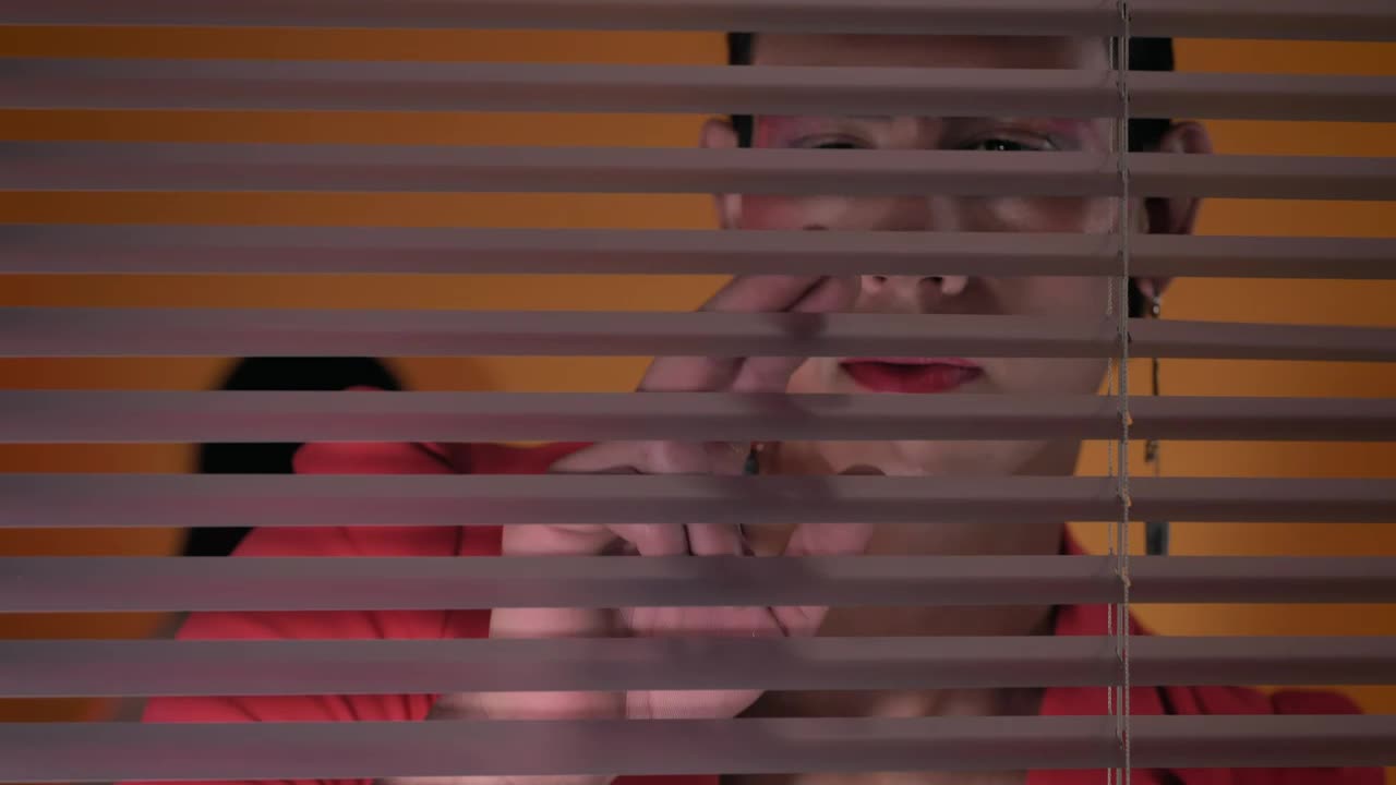 Free Stock Video Young Gay Man In Makeup Peeking Out The Window Live Wallpaper