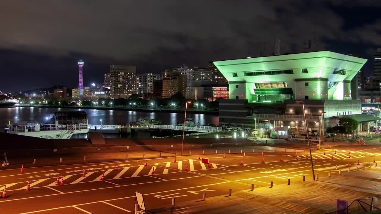 Free Stock Video Yokohama Cityscape At Night Live Wallpaper