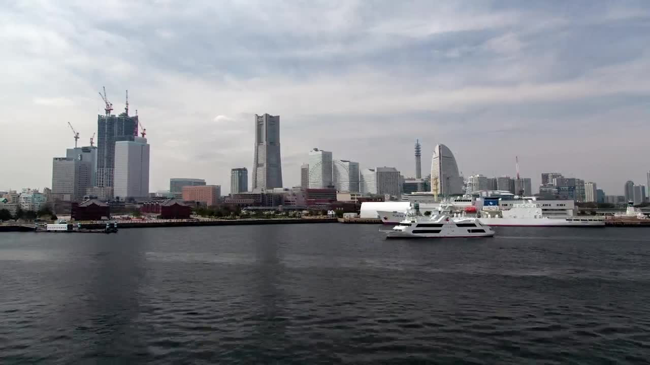 Free Stock Video Yokohama Bay And Skyline Time Lapse Live Wallpaper
