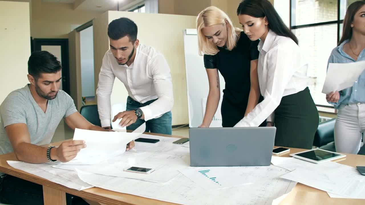 Free Stock Video Work Team Working Hard In The Office Live Wallpaper