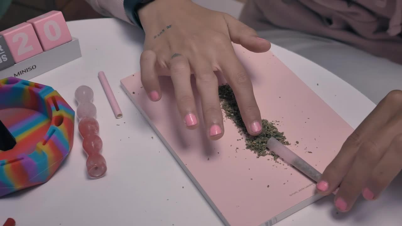 Free Stock Video Womans Hands Preparing A Marijuana Cigar Live Wallpaper