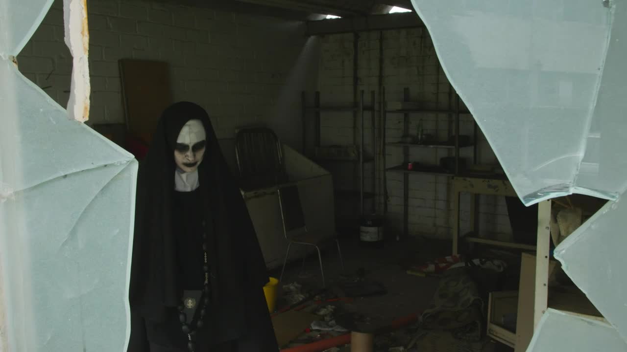 Free Stock Video Woman With Nun Costume On Halloween Live Wallpaper