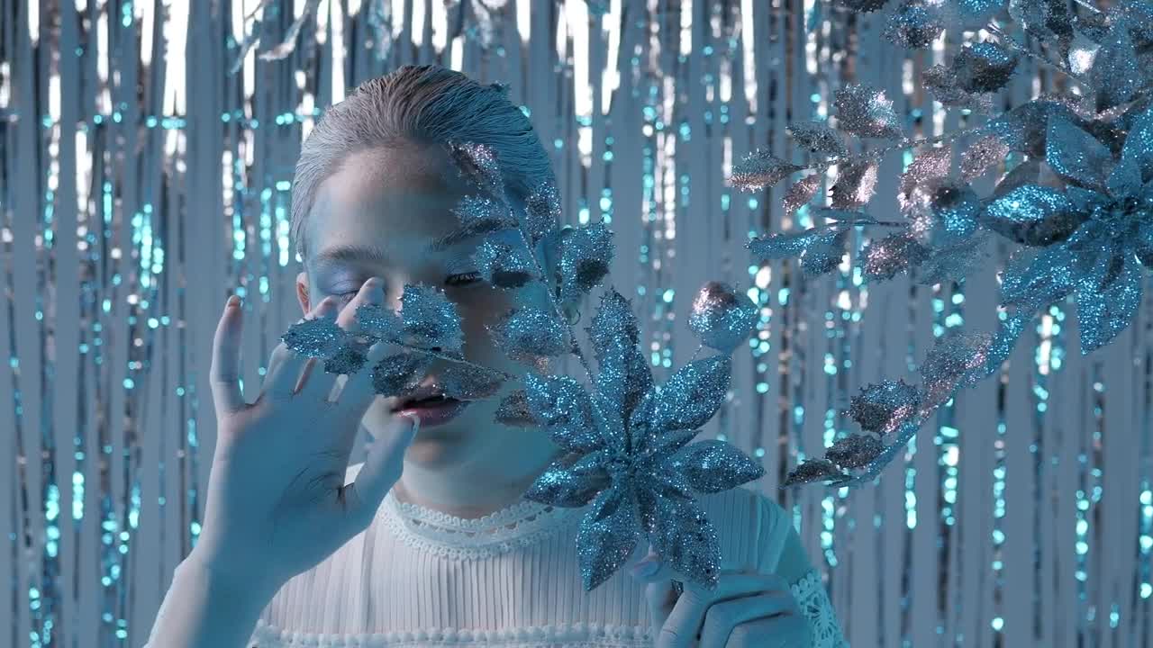 Free Stock Video Woman With Makeup Face With Winter Concept Live Wallpaper