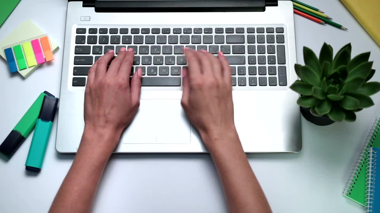 Free Stock Video Woman Typing On An English Keyboard Live Wallpaper