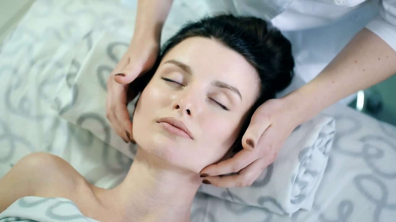 Free Stock Video Woman Taking Rejuvenation Therapy On Face Live Wallpaper