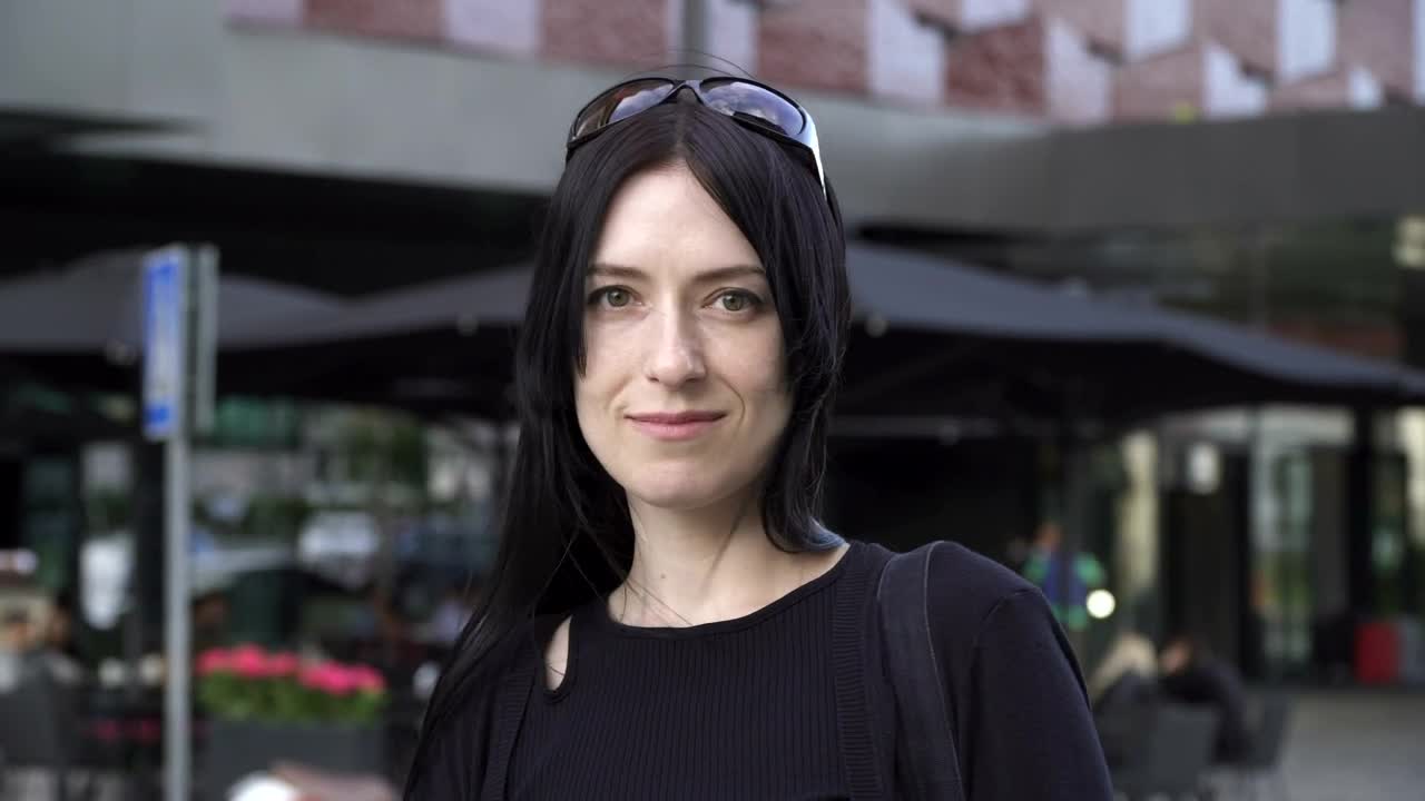 Free Stock Video Woman Smiling As She Looks At The Photographer Live Wallpaper