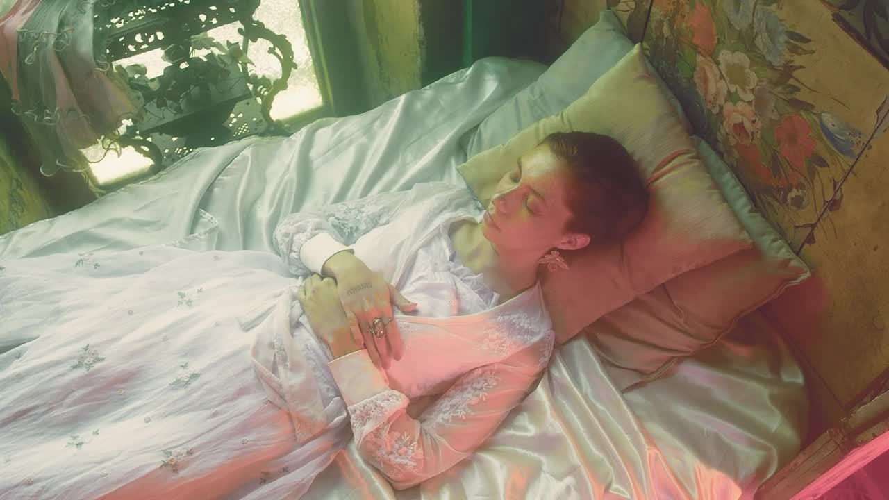 Free Stock Video Woman Resting On The Bed Live Wallpaper