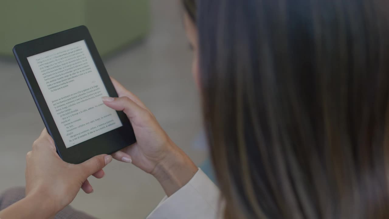 Free Stock Video Woman Reading In An E Book Live Wallpaper