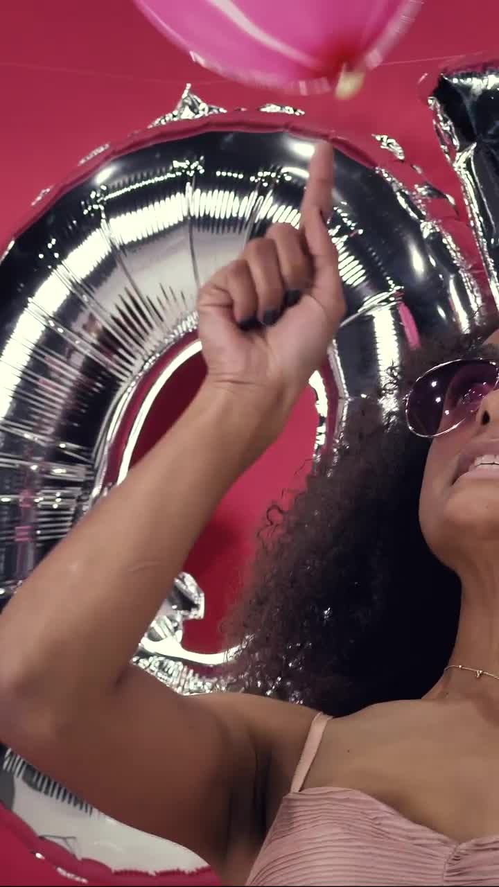 Free Stock Video Woman Playing With The Balloons Of A Valentines Celebration Live Wallpaper