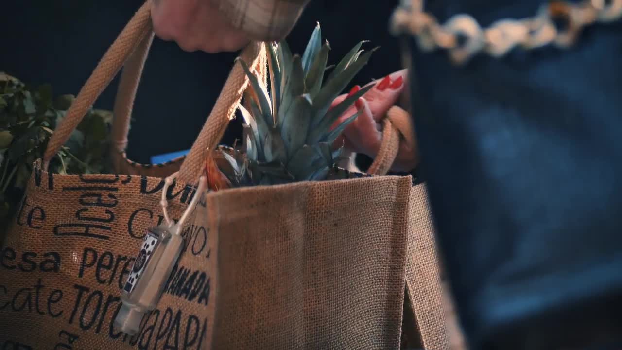 Free Stock Video Woman Picking Up Groceries After Shopping Live Wallpaper