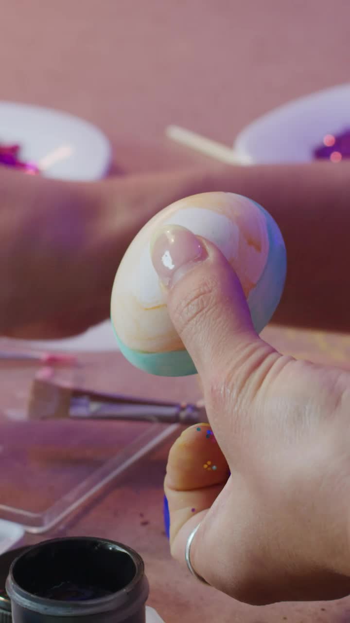 Free Stock Video Woman Painting An Egg For Easter Live Wallpaper