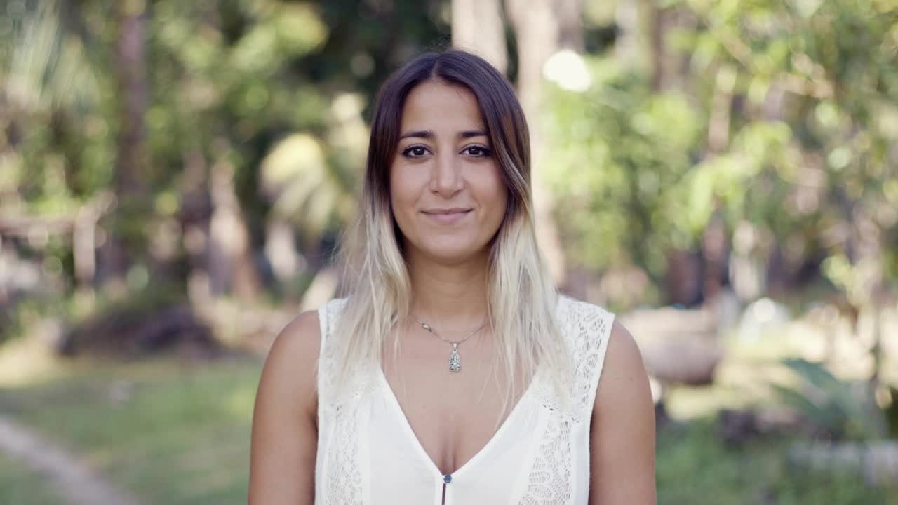 Free Stock Video Woman Happy And Smiling Portrait Live Wallpaper