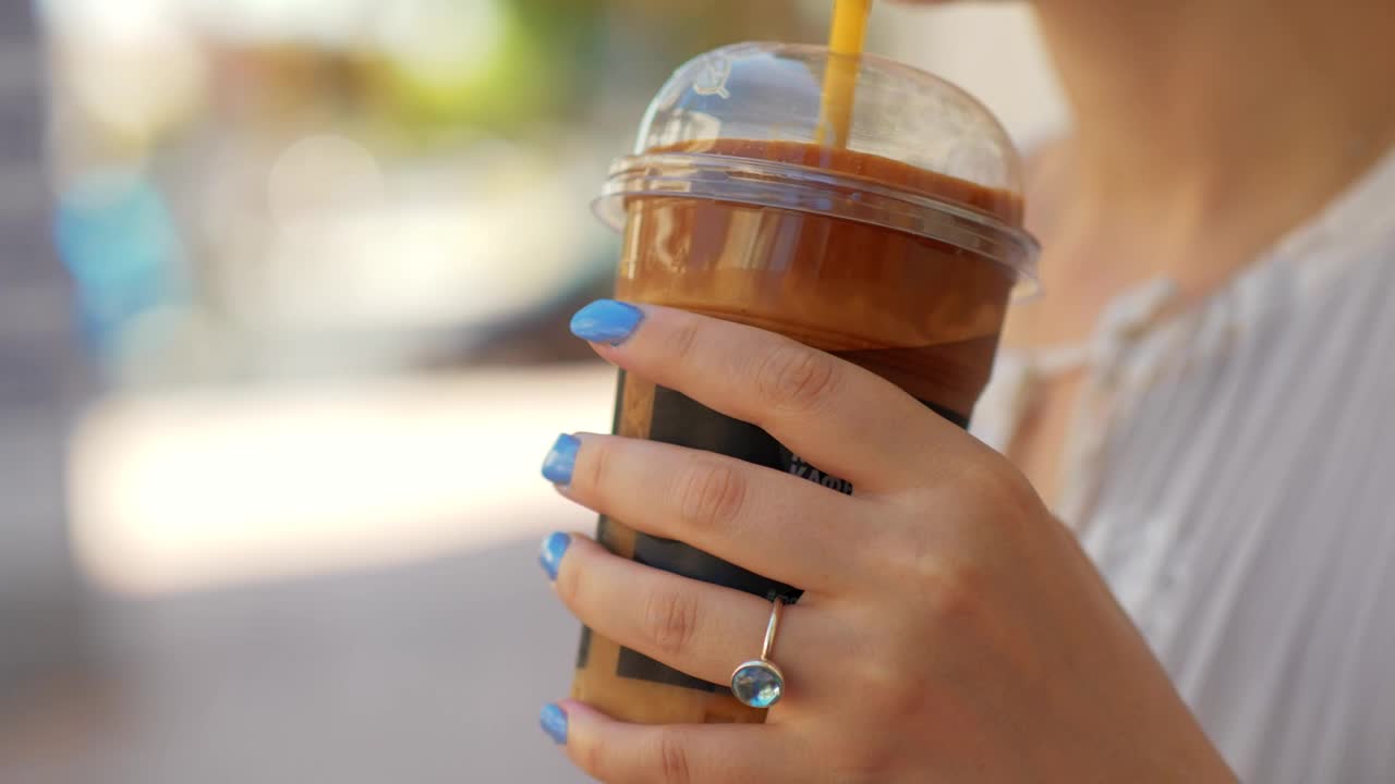 Free Stock Video Woman Enjoying A Chocolate Drink Live Wallpaper