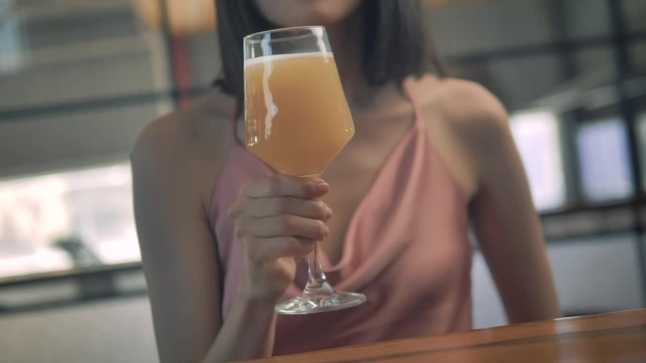 Free Stock Video Woman Drinking Craft Beer Live Wallpaper